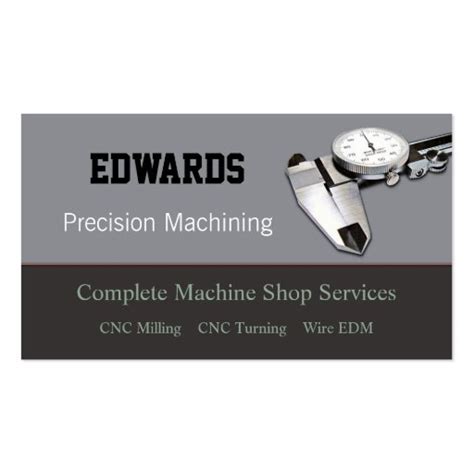 cnc machine shop business cards|machine shop business card maker.